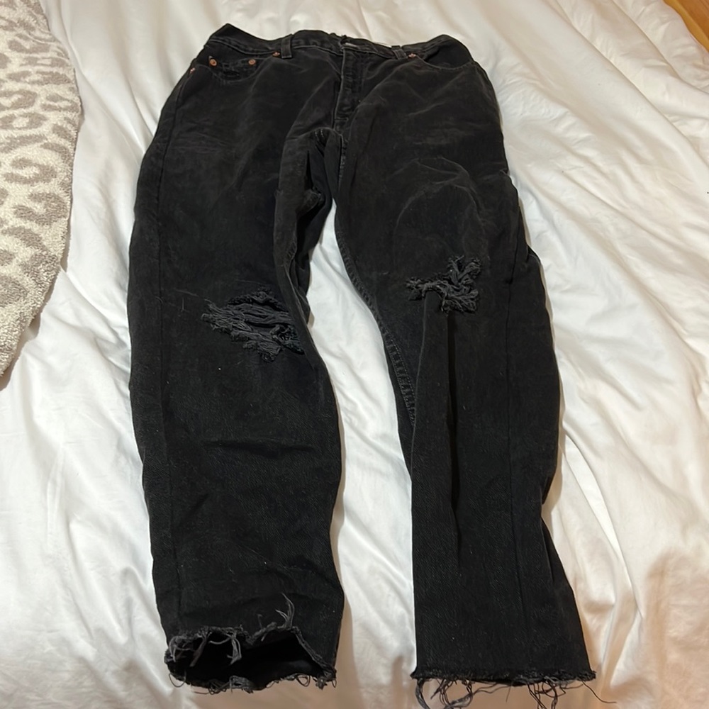 Aligrace Levi's Black Distressed Jeans